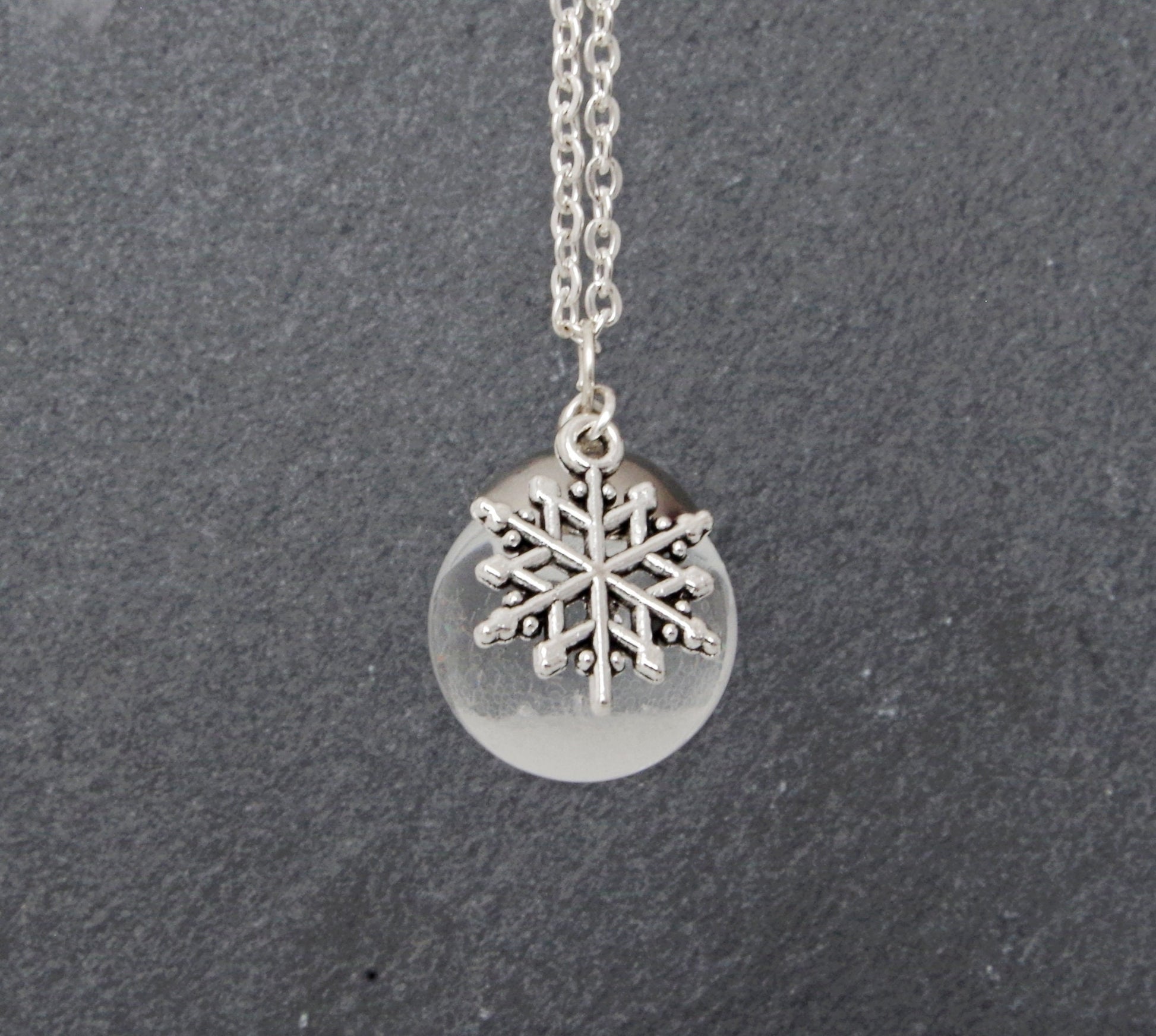 Elegant Heart Blue Crystal Snowflake Pendant Necklace Women - Temu
