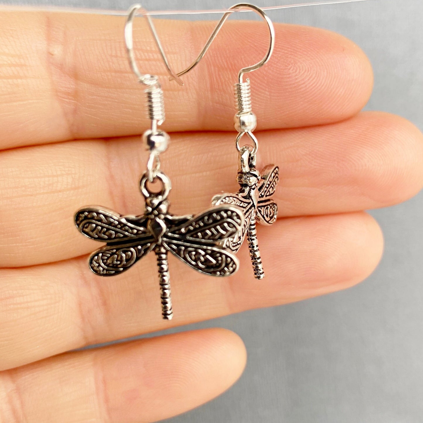 Dragonfly dangle earrings Insect Statement Earrings Dragonfly jewelry Mothers day gift for mom gift for women sister gift best friend