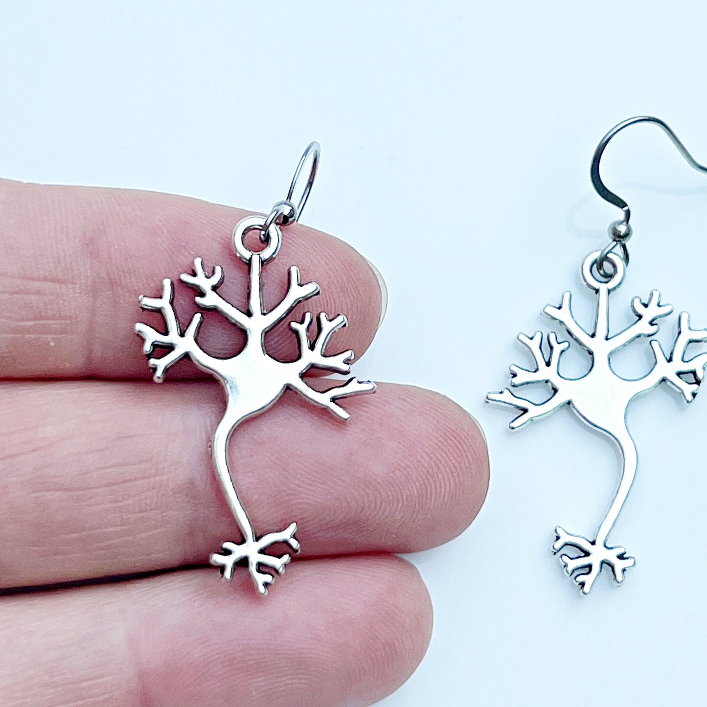 Neuron Cell Earrings Biology Gift, Brain Cell Jewelry , Science earrings, Medical