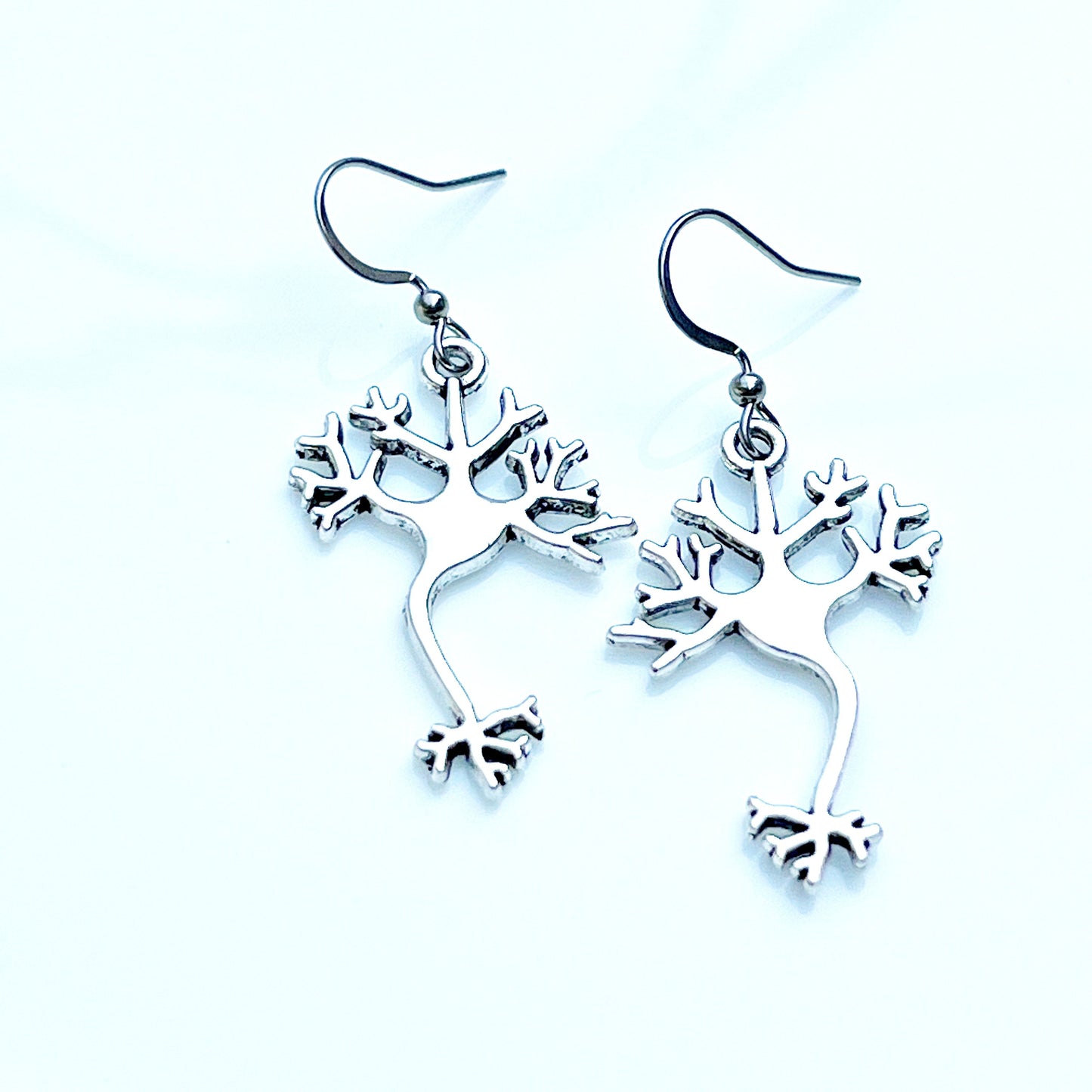 Neuron Cell Earrings Biology Gift, Brain Cell Jewelry , Science earrings, Medical