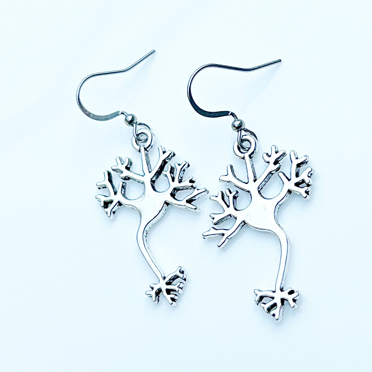 Neuron Cell Earrings Biology Gift, Brain Cell Jewelry , Science earrings, Medical