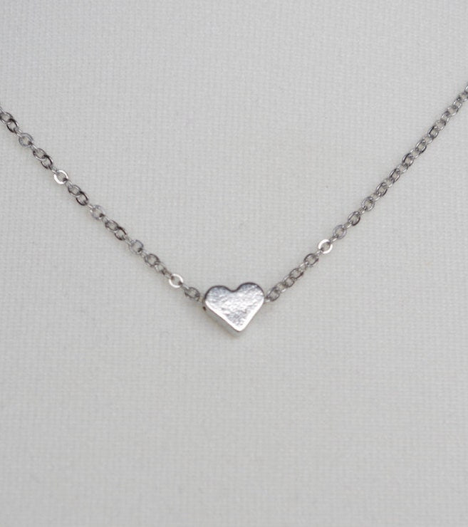 Small Hearts Necklace  Minimalist  Jewelry Tiny Heart Necklace Heart Jewelry Simple Necklace Mothers day gift for mom