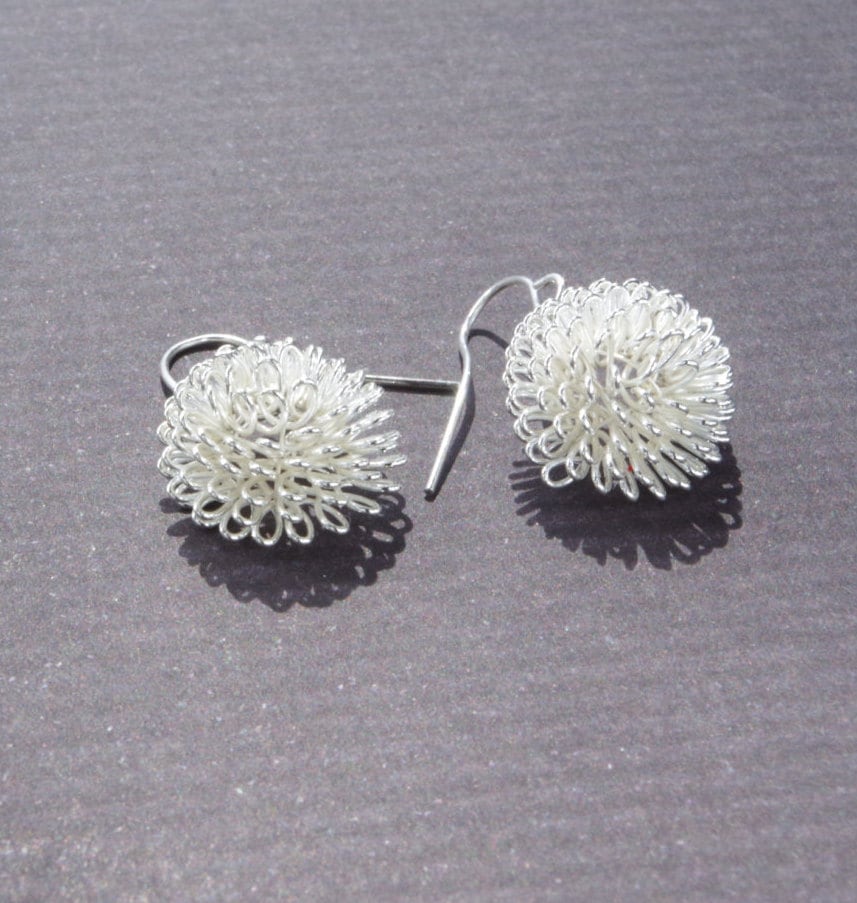 Dandelion Drop Earrings Dangle Earrings Dandelion Jewelry Cute dandelion earrings Modern simple earrings Best friend gift for her