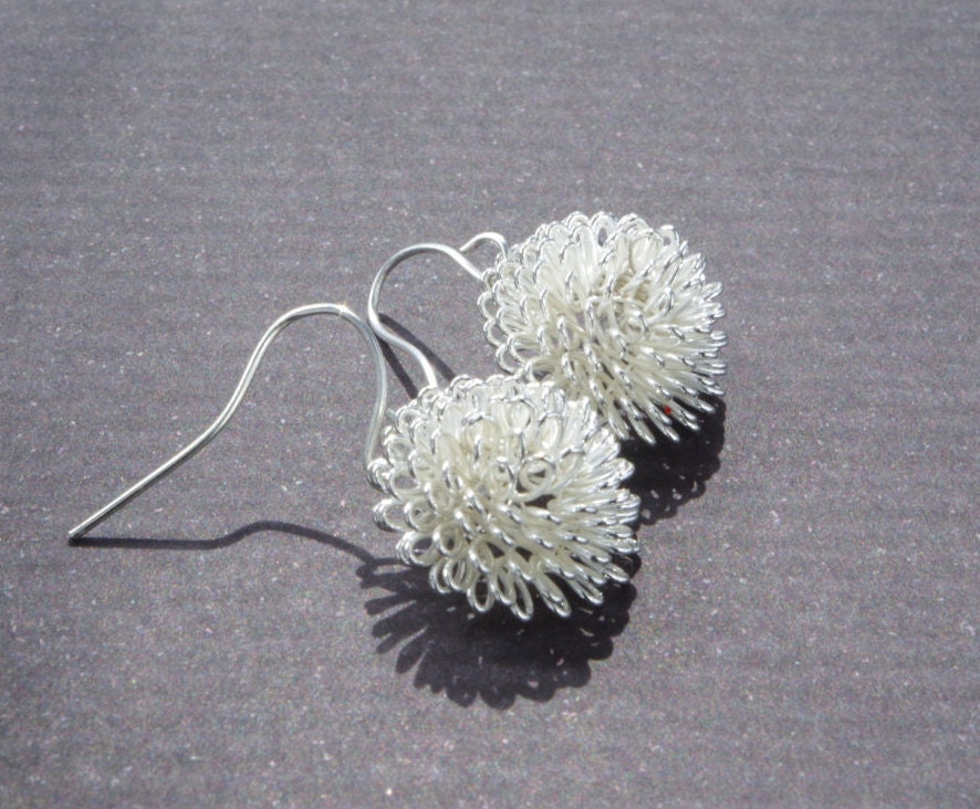 Dandelion Drop Earrings Dangle Earrings Dandelion Jewelry Cute dandelion earrings Modern simple earrings Best friend gift for her