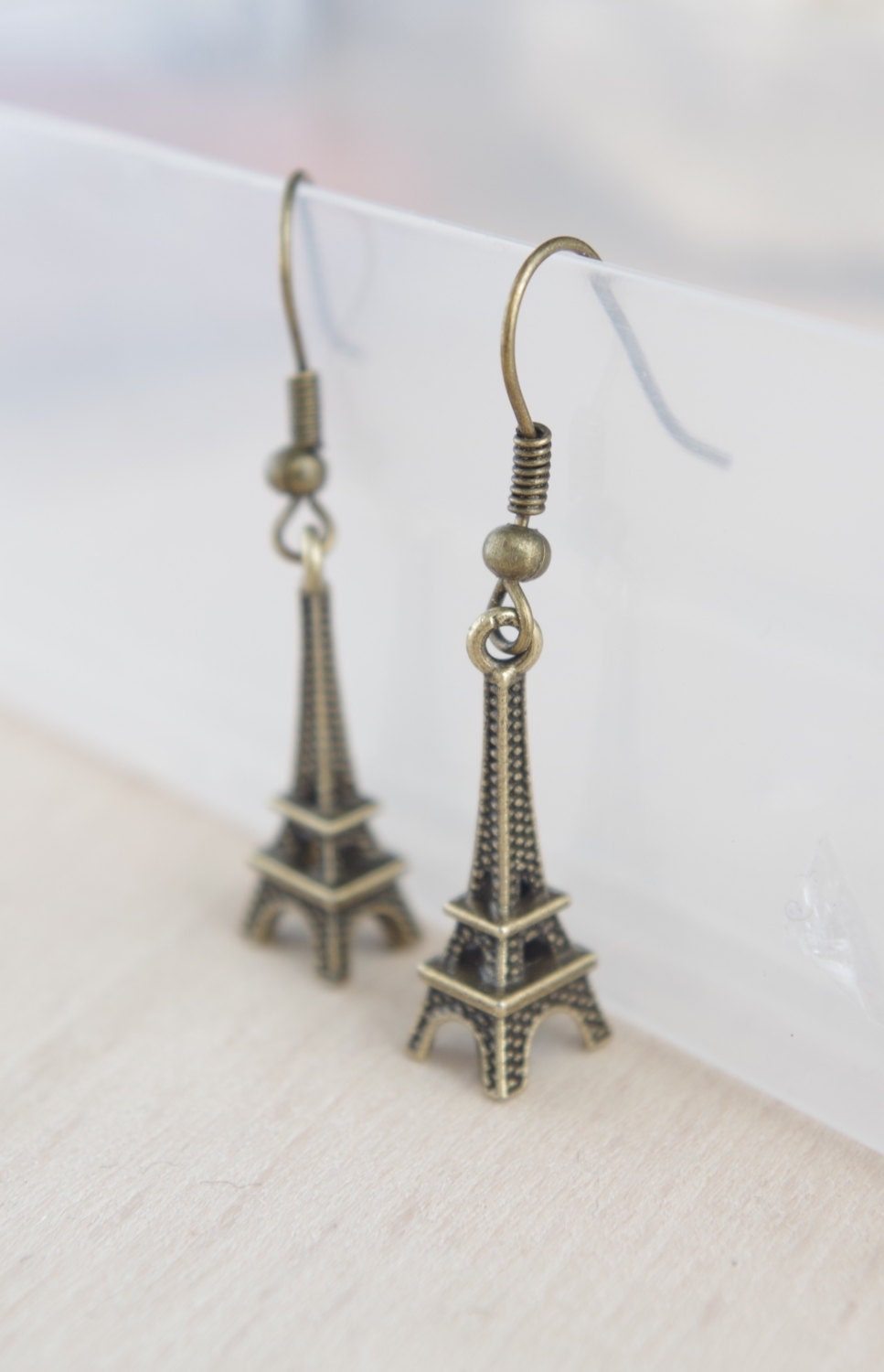 Bronze Eiffel Tower Earrings Dangle Earrings Eiffel Tower Jewelry French Earrings Paris Jewelry Antiqued Bronze Earrings Gift for her